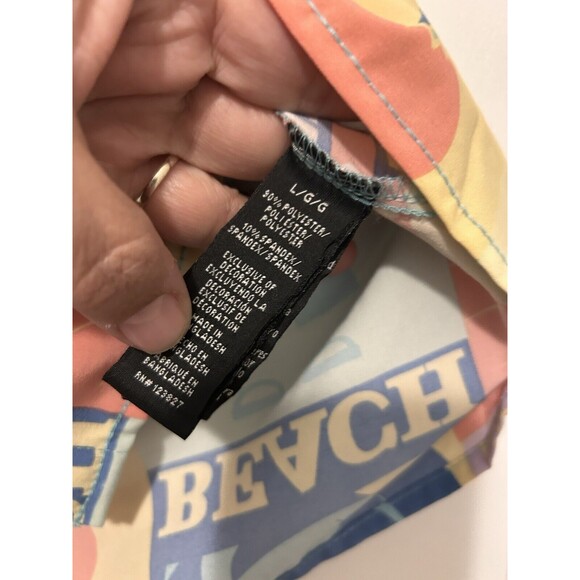 Mens Size Large Fresh Prints of Bel-Air Party Button Performance Aloha Hawaiian - Picture 4 of 5